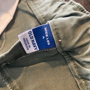 Old Navy Olive Green Wide Leg Ankle Pants